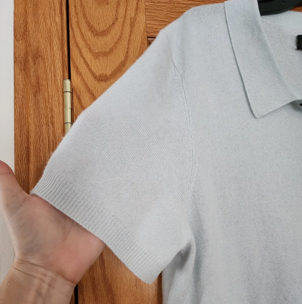 NWT Mens Club Room Cashmere Polo Sweater, Sz L